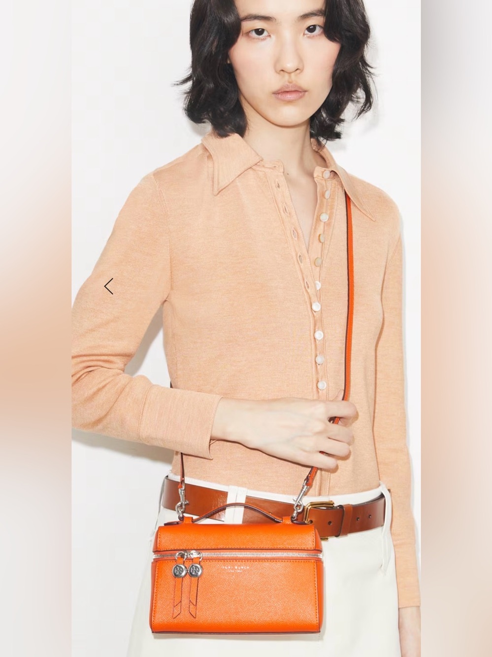 Tory Burch Romy Slim Top Handle Vanity Crossbody Bag